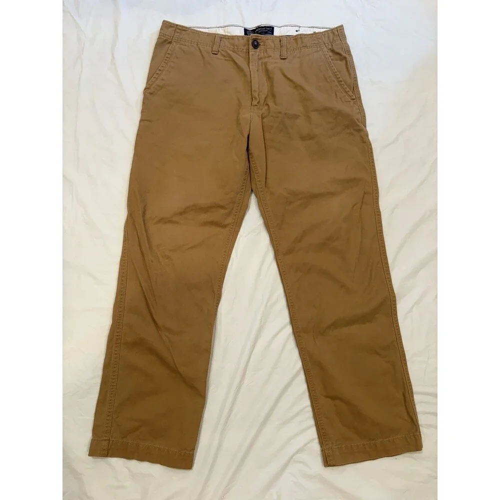 American Eagle Pants Men’s 34x32 Tan Relaxed Straight Khakis